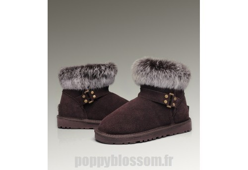 Acheter Ugg-238 Mini Fox Fur Boots de chocolat